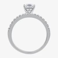 I Said Yes (G / Si1-Si2) Womens 1 CT. T.W. Lab Grown White Diamond Sterling Silver Side Stone Engagement Ring
