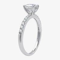 I Said Yes (G / Si1-Si2) Womens 1 CT. T.W. Lab Grown White Diamond Sterling Silver Side Stone Engagement Ring