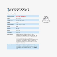 (G-H / Si1-Si2) Womens 5 1/2 CT. T.W. Lab Grown White Diamond 14K Gold Round Side Stone Engagement Ring