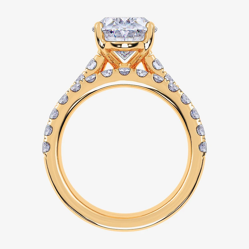 Signature By Modern Bride (G-H / Si1-Si2) Womens 4 CT. T.W. Lab Grown White Diamond 14K Gold Oval Bridal Set