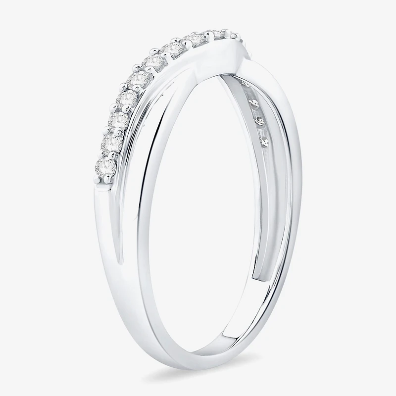 1/4 CT.T.W. Natural Diamond 10K or 14K Gold Curved Wedding Band