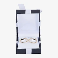 Womens 14K Gold 20mm Round Hoop Earrings