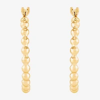 Womens 14K Gold 20mm Round Hoop Earrings