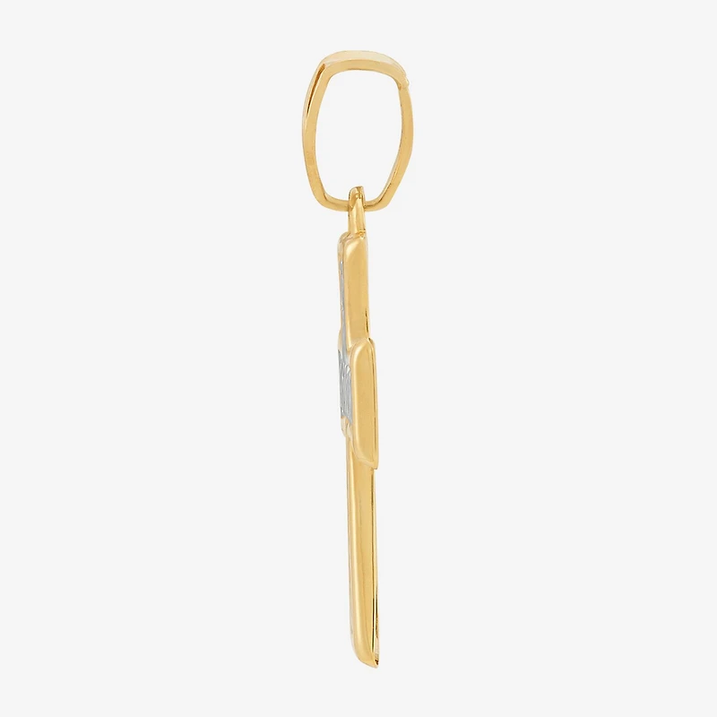 Womens 14K Gold Cross Pendant
