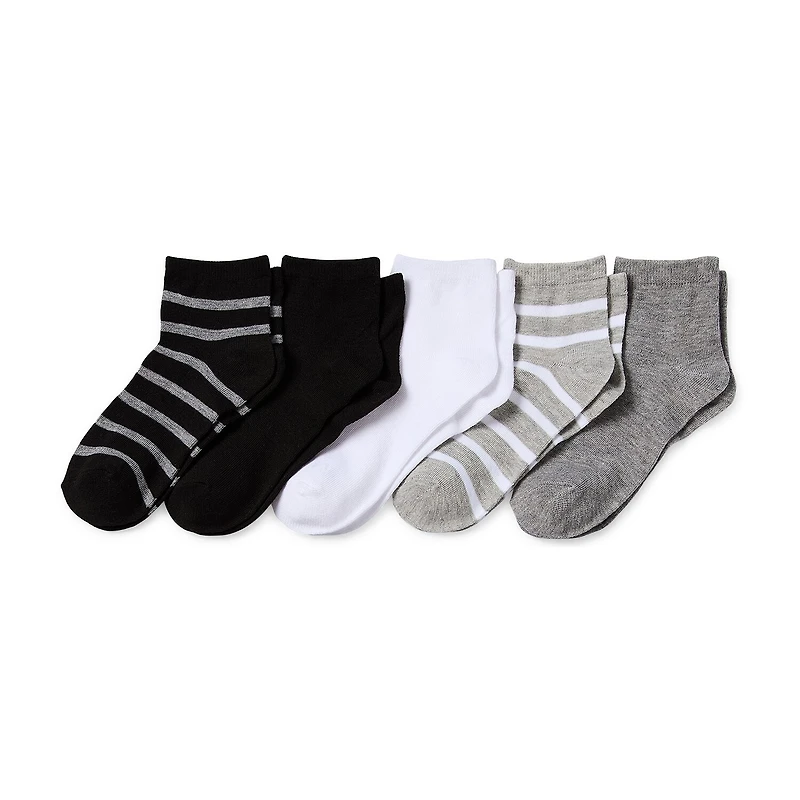 Thereabouts Little & Big Kid Boys 10 Pair Quarter Ankle Socks