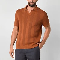 Stafford Johnny Collar Mens Short Sleeve Polo Sweater