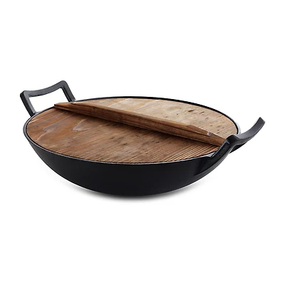 MegaChef 2-pc. Cast Iron Wok