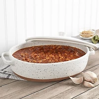 Denmark Speckled Stoneware 3.2-qt. Oval Casserole with Lid