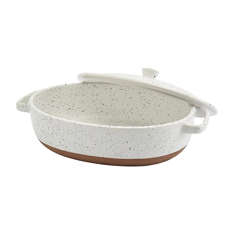Denmark Speckled Stoneware 3.2-qt. Oval Casserole with Lid