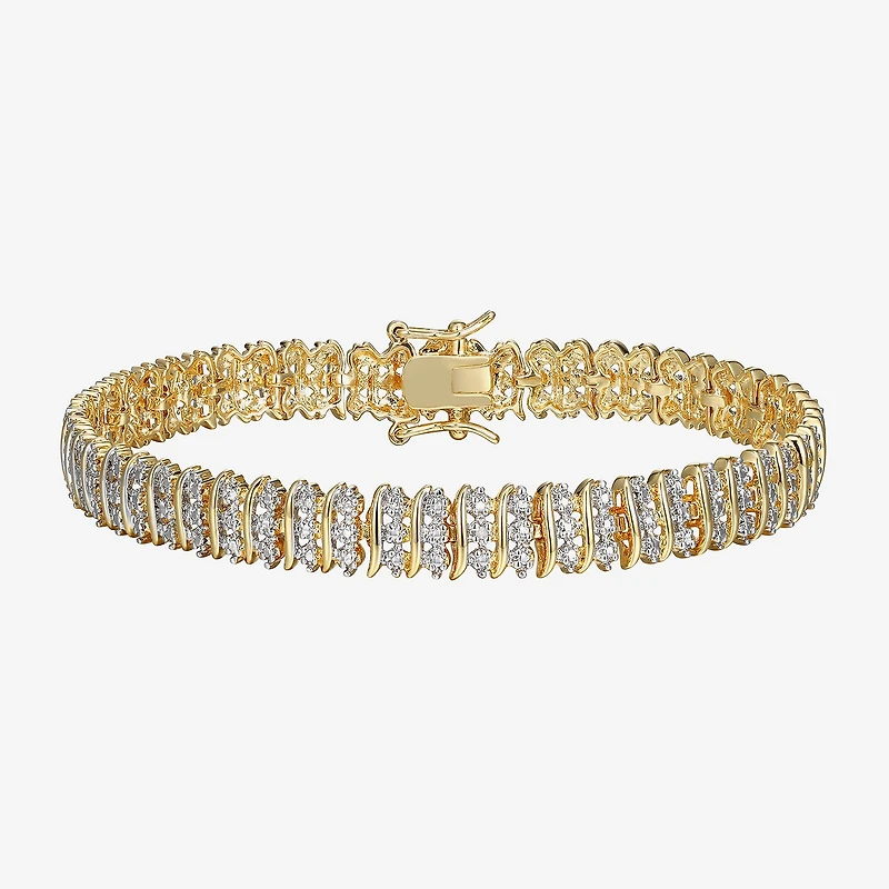 Sparkle Allure Womens Natural Diamond Accent 7.25 Inch Tennis Bracelet