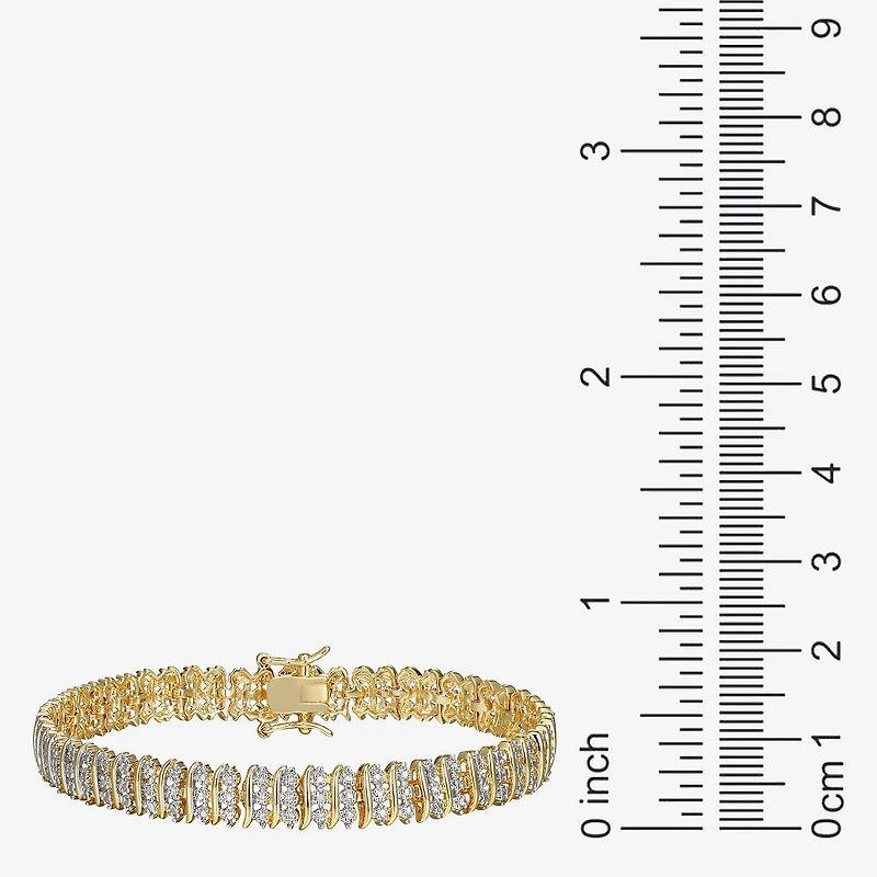 Sparkle Allure Womens Natural Diamond Accent 7.25 Inch Tennis Bracelet