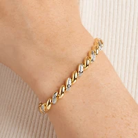 Sparkle Allure Womens Natural White Diamond Accent 7.25 Inch Tennis Bracelet