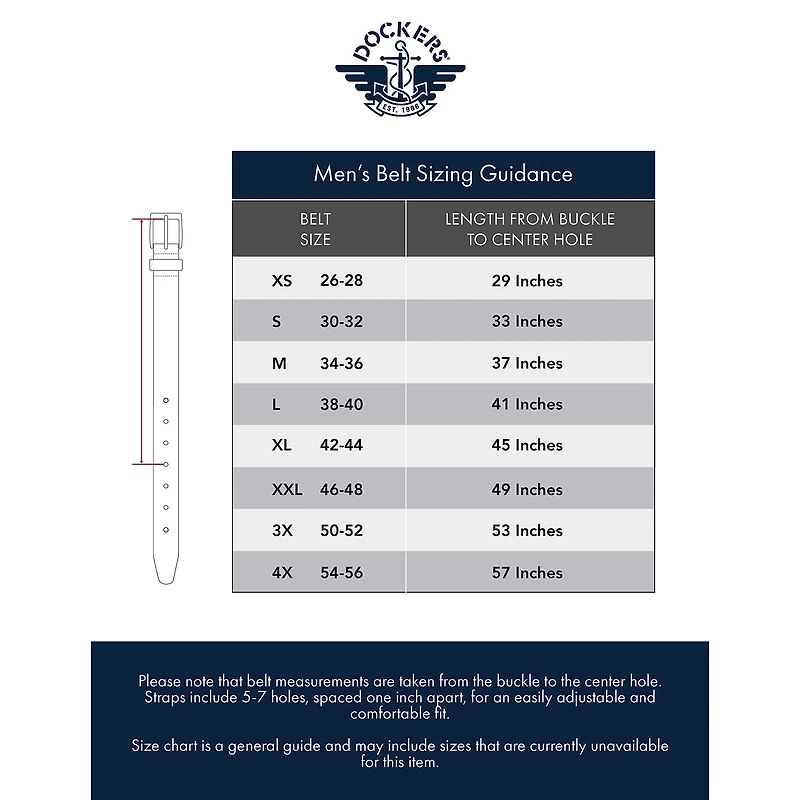 Dockers Double Keeper Mens Belt