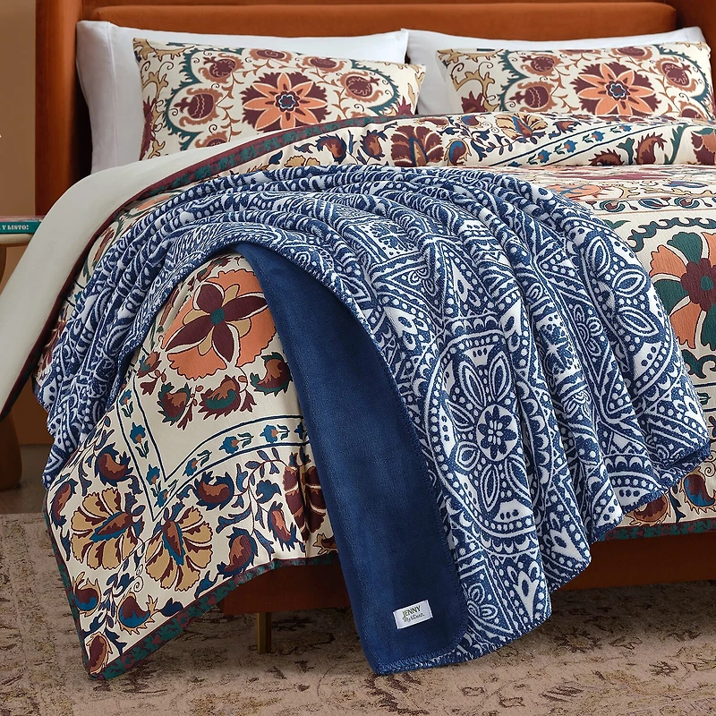 Jenny Martinez Sonora Medallion Reversible Coco Plush Throw