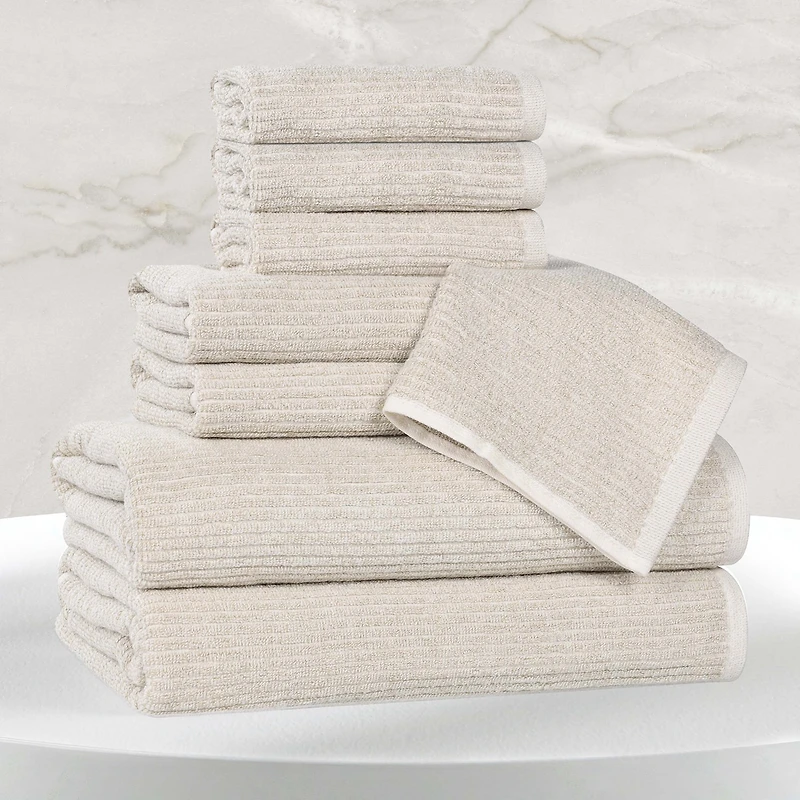 SUPERIOR® Destin Collection 8-pc. Quick Dry Solid Bath Towel Set