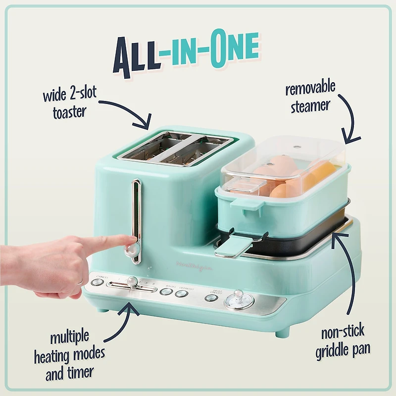 Nostalgia CLBS3AQ Retro 3-in-1 Breakfast Station