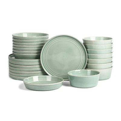 Stone + Lain Claire 24-pc. Stoneware Dinnerware Set