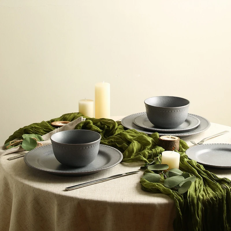 Stone + Lain Comet 12-pc. Stoneware Dinnerware Set
