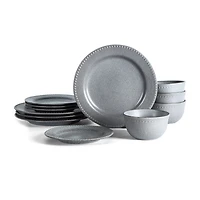 Stone + Lain Comet 12-pc. Stoneware Dinnerware Set