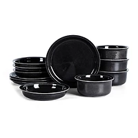 Stone + Lain Slate 12-pc. Stoneware Dinnerware Set