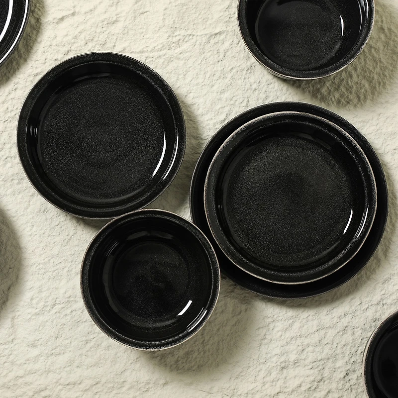 Stone + Lain Slate 12-pc. Stoneware Dinnerware Set