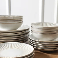 Stone + Lain Linea 4-pc. Stoneware Dinnerware Set