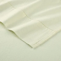 Pointehaven Cotton Brushed 180 Gsm Solid Flannel Sheet Set