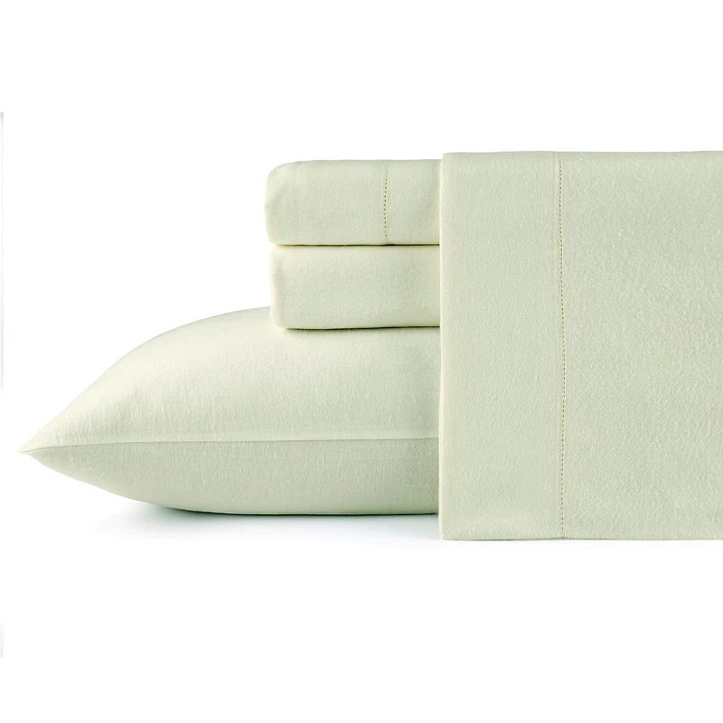Pointehaven Cotton Brushed 180 Gsm Solid Flannel Sheet Set