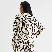 Bold Elements Womens Y Neck Long Sleeve Blouse