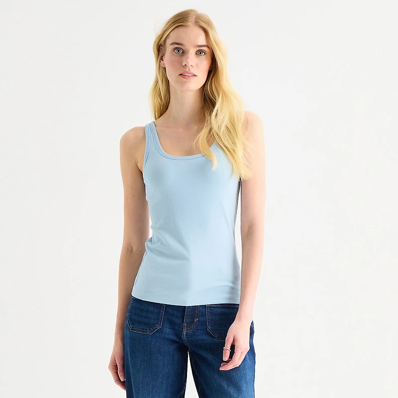 A.N.A Womens U Neck Sleeveless Tank Top