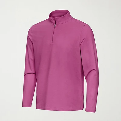 Antigua Mens Mock Neck Long Sleeve Quarter-Zip Pullover