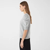 RM Rebecca Minkoff Womens Crew Neck Elbow Sleeve Sweatshirt