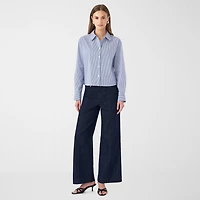 RM Rebecca Minkoff Womens Long Sleeve Boxy Fit Embellished Button-Down Shirt
