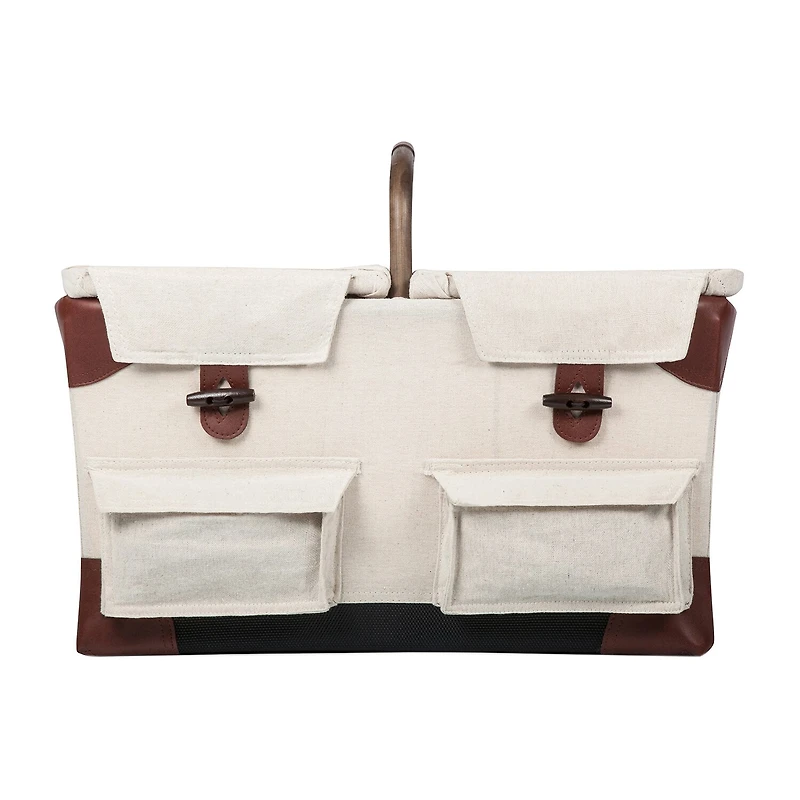 Picnic Time® Pioneer Canvas Plaid Picnic Basket For Two