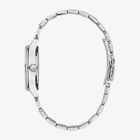 Caravelle Designed By Bulova Womens Crystal Accent Silver Tone Stainless Steel 2-pc. Watch Boxed Set 43x104