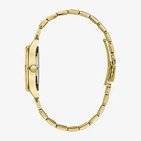 Caravelle Designed By Bulova Womens Crystal Accent Gold Tone Stainless Steel 2-pc. Watch Boxed Set 44x101