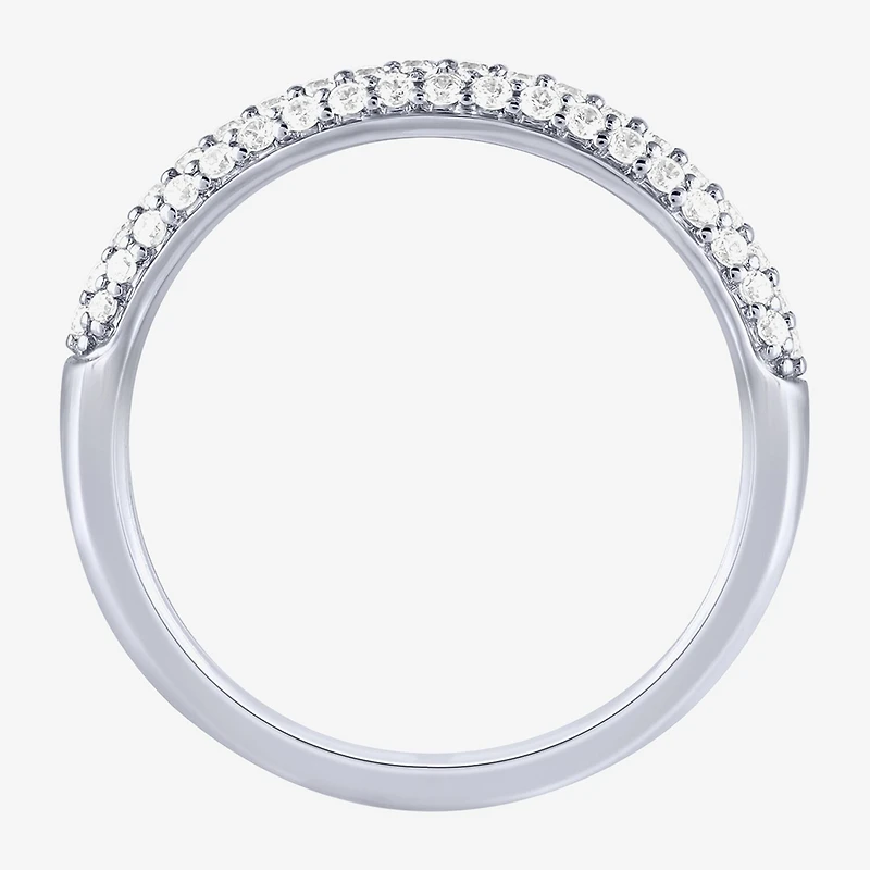 (H-I / I1) Womens 2 CT. T.W. Lab Grown White Diamond 14K Gold Round Side Stone Halo Bridal Set