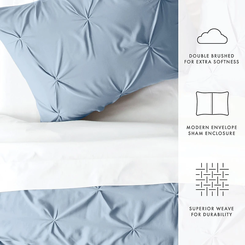 Casual Comfort Pinch Pleat Duvet Cover Set