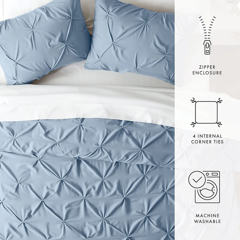 Casual Comfort Pinch Pleat Duvet Cover Set
