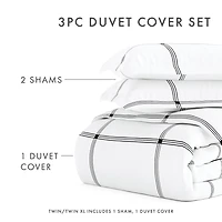Casual Comfort Grid Patterned Duvet Cover Set
