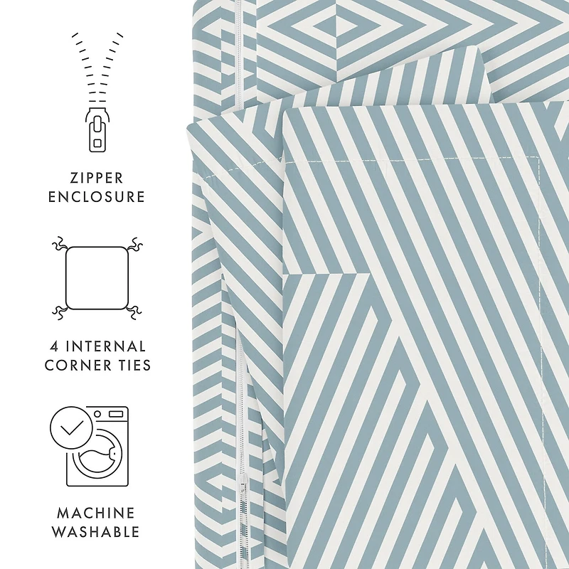 Casual Comfort Modern Diagonal Patterned Duvet Cover Set