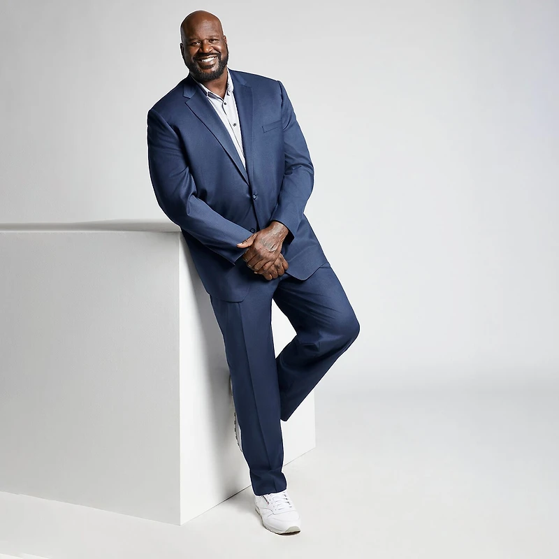 Shaquille O'Neal XLG™ Mens Stretch Fabric Regular Fit Big and Tall Suit Jacket