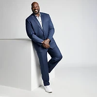 Shaquille O'Neal XLG™ Mens Stretch Fabric Regular Fit Big and Tall Suit Jacket
