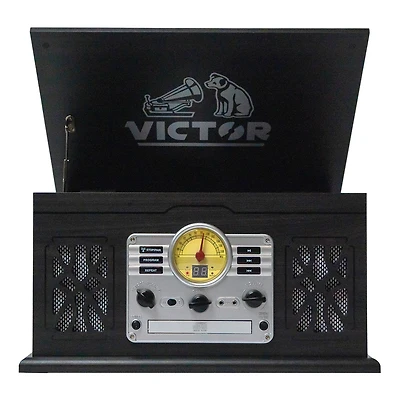 Victor 7-in-1 graphite wood music Turntable