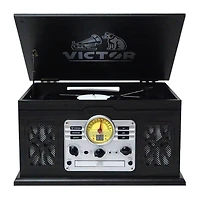 Victor 7-in-1 graphite wood music Turntable