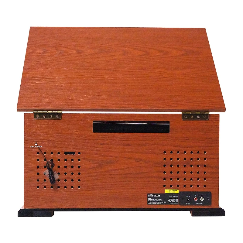 Victor state 7-in-1 mahogany wood music Turntable
