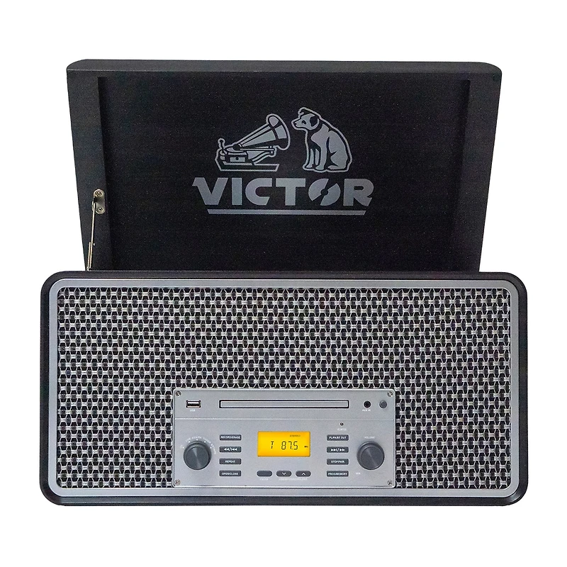 Victor monument 8-in-1 graphite wood music Turntable