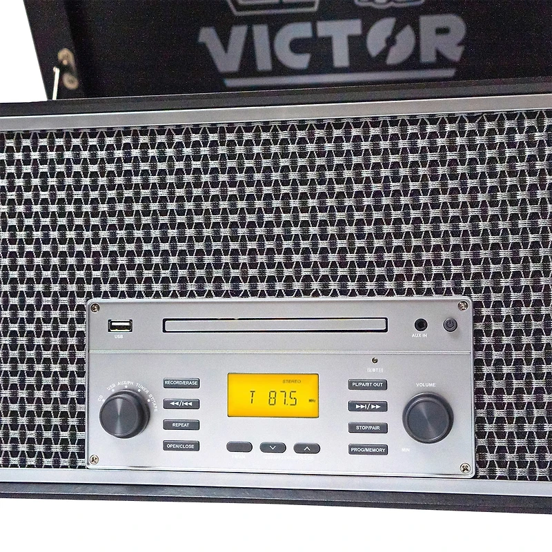 Victor monument 8-in-1 graphite wood music Turntable