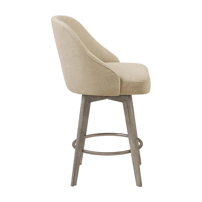 Madison Park Walsh Counter Height Upholstered Swivel Bar Stool