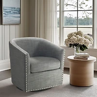 Madison Park Memo Living Room Collection Swivel Upholstered Armchair